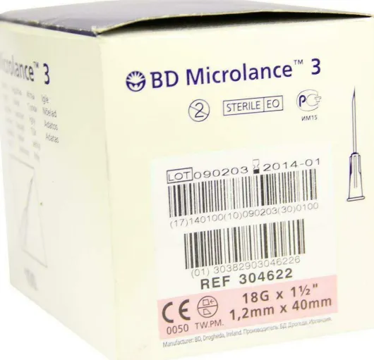 Bd Microlance Kanüle 18 G 1 1-2 Trans 18 X 40mm
