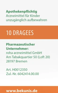 Bekunis Dragees Bisacodyl 5 mg 10 Magensaftresistente Tabl.