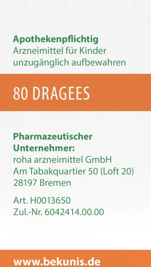 Bekunis Dragees Bisacodyl 5 mg 80 Magensaftresistente Tabl.