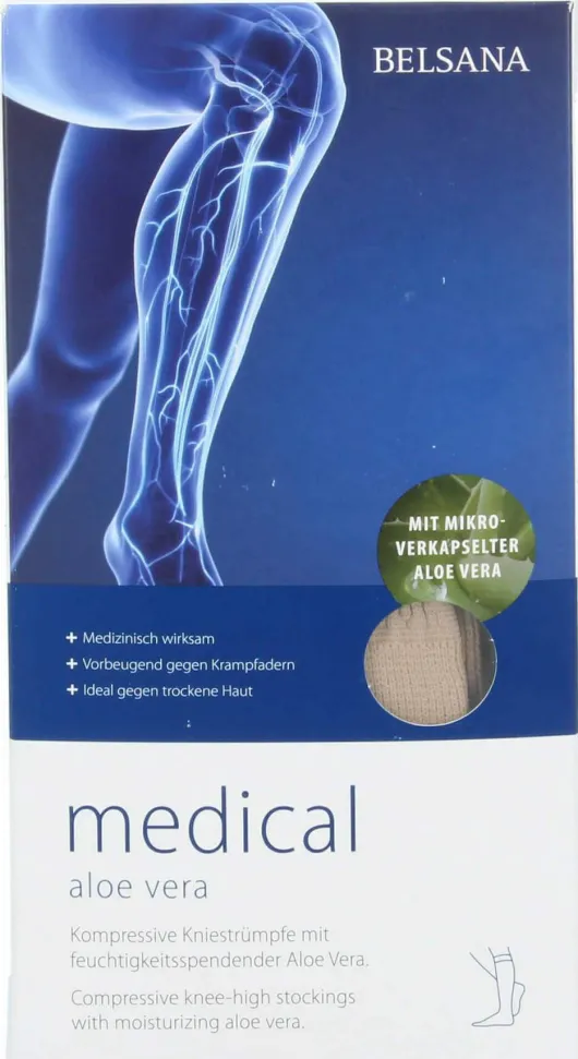 Belsana Med Aloe Ad Gr.S Gr. 36 - 38 Beige 2 Stück
