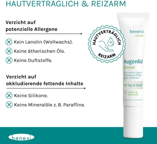 Benevi Neutral Augenlidcreme 15 G