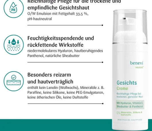 Benevi Neutral Gesichtscreme 50 ml