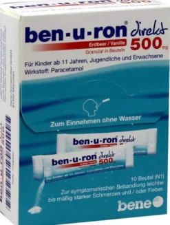 Ben-U-Ron Direkt 500 mg Erdbeer Granulat 10 Beutel