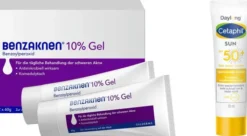 Benzaknen 10% Gel 2 x 60 g + gratis Cetaphil Sun Daylong SPF 50+ Liposomale Lotion 10 ml