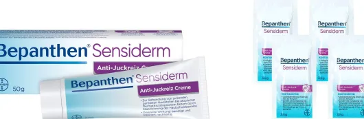 Bepanthen Sensiderm Anti-Juckreiz Creme 50 g + gratis 4 x 3,5 g Creme Sachet