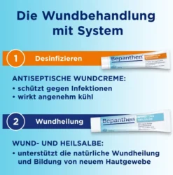 Bepanthen Wund und Heilsalbe 100 g + Antiseptische Wundcreme 20 g