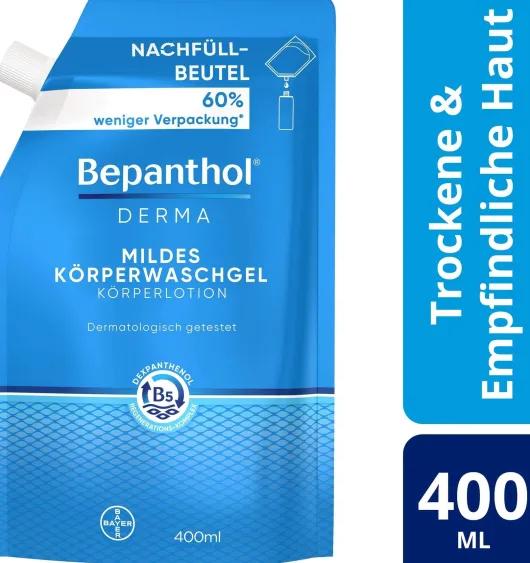 Bepanthol DERMA Mildes Körperwaschgel 400 ml Nachfüllbeutel