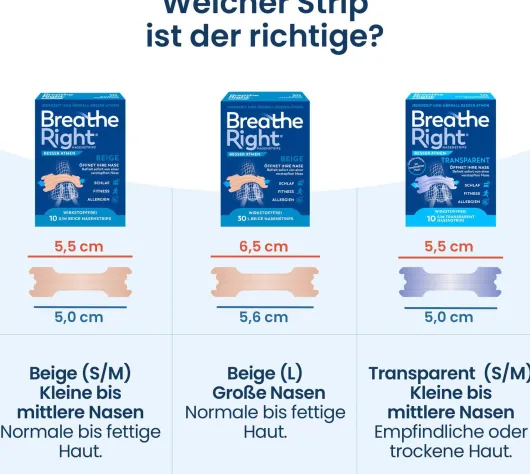 Besser Atmen Breathe Right 30 Nasenpflaster normal beige