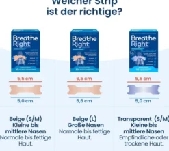 Besser Atmen Breathe Right Nasenpflaster Transparent Normal 10 Stück