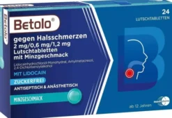Betolo gegen Halsschmerzen Minze 24 Lutschtabletten