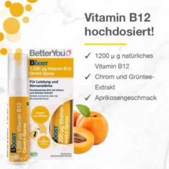 Betteryou Boost Vitamin B12 Direkt Spray Mit Aprikosengeschmack...