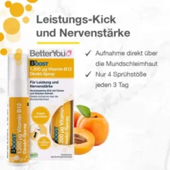 Betteryou Boost Vitamin B12 Direkt Spray Mit Aprikosengeschmack...
