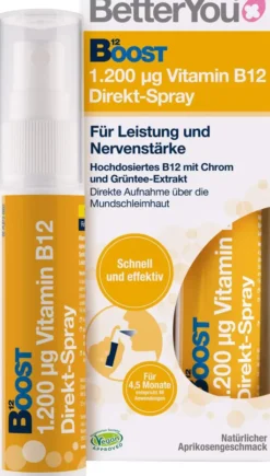Betteryou Boost Vitamin B12 Direkt Spray Mit Aprikosengeschmack...