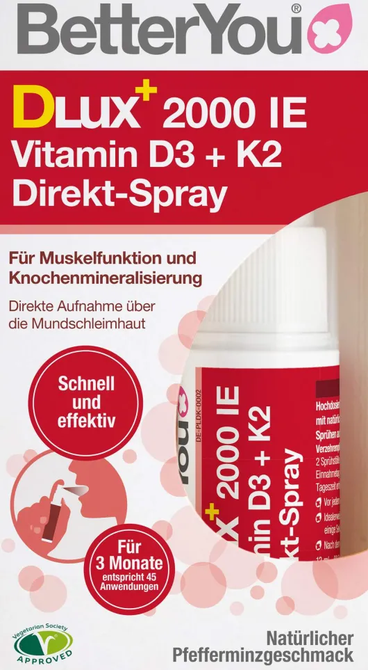 Betteryou Vitamin D3 + K2 Direkt-Spray 12 ml