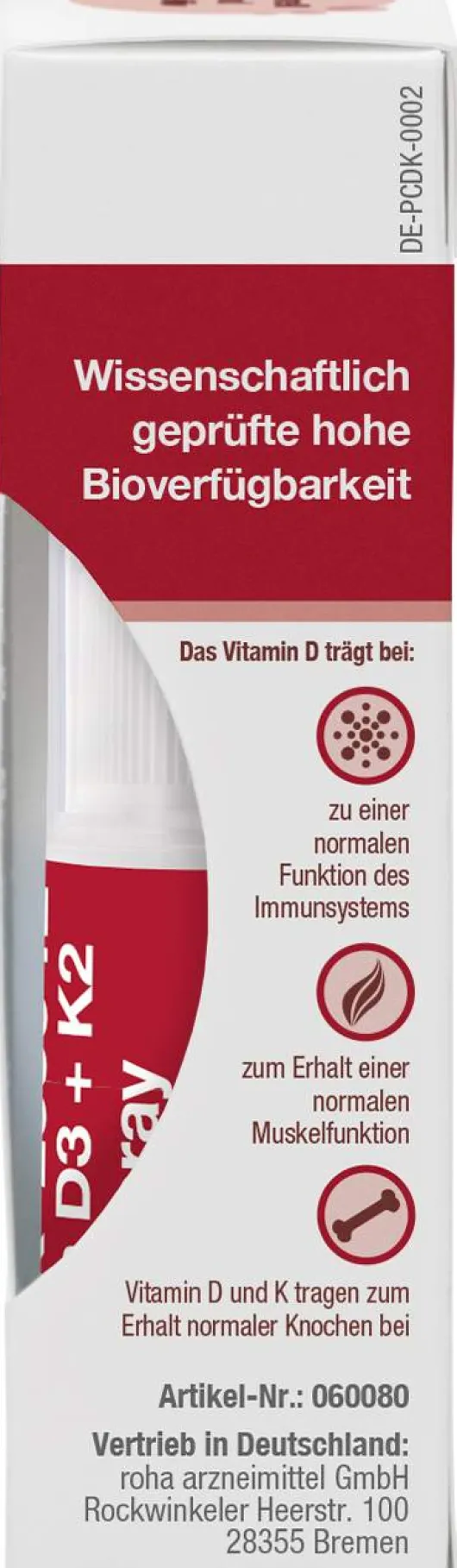 Betteryou Vitamin D3 + K2 Direkt-Spray 12 ml