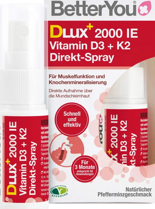 Betteryou Vitamin D3 + K2 Direkt-Spray 12 ml
