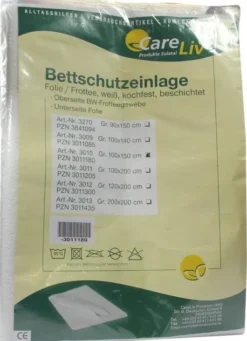 Bettschutzeinlage Folie Frottee 100x150cm