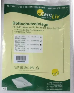 Bettschutzeinlage Folie Frottee 70x100cm