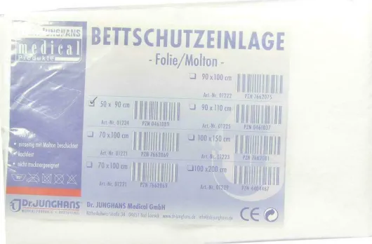 Bettschutzeinlage 50x90cm Folie Molton