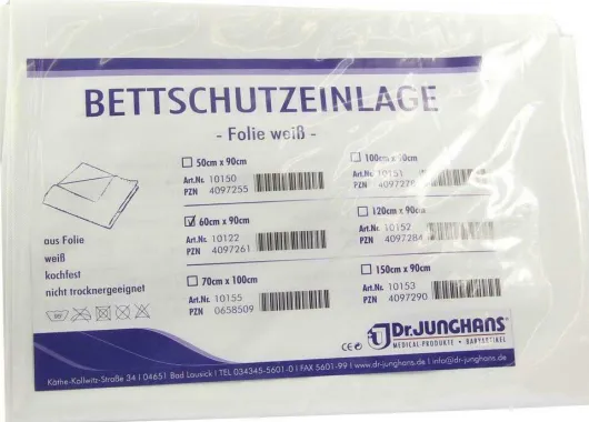 Bettschutzeinlage 60 X 90 cm Folie Weiß 1 Stück