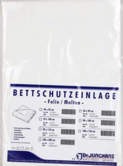 Bettschutzeinlage 90x110cm Folie Molton