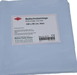 Bettschutzeinlage 90x100cm Kunststoff-Folie Hellblau