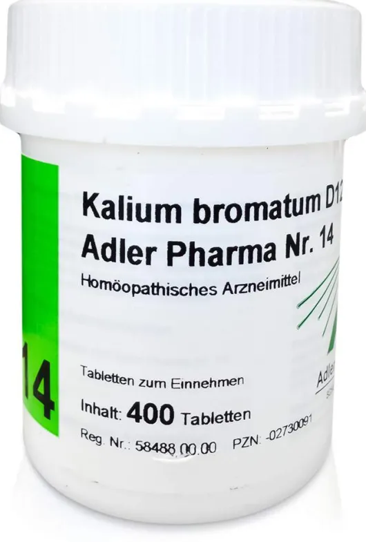 Biochemie Adler 14 Kalium Bromatum D12 Adl.Ph.Tabl 400 Tabletten