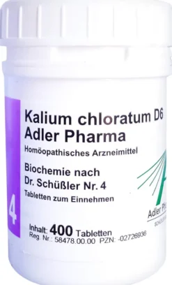 Biochemie Adler 4 Kalium Chloratum D6 400 Tabletten