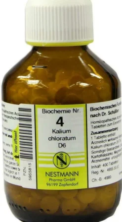 Biochemie 4 Kalium Chloratum D 6 400 Tabletten