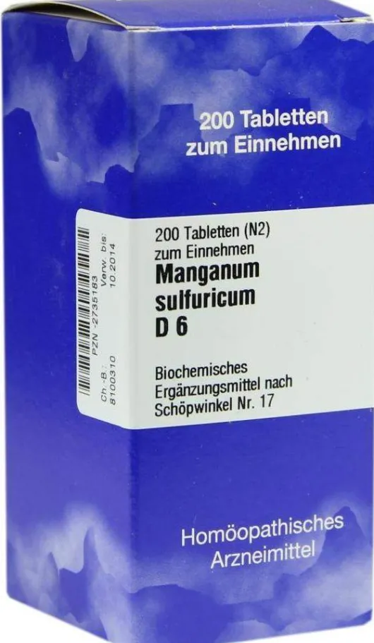Biochemie 17 Manganum Sulfuricum D 6 200 Tabletten