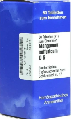 Biochemie 17 Manganum Sulfuricum D 6 80 Tabletten