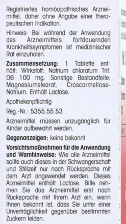 Biochemie 8 Natrium Chloratum D 6 Tabletten