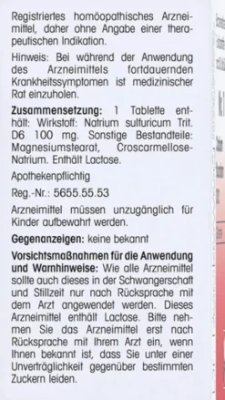 Biochemie 10 Natrium Sulfuricum D 6 Tabletten