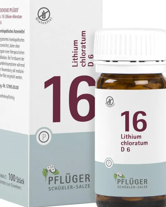 Biochemie Pflüger 16 Lithium Chloratum D6 100 Tabletten