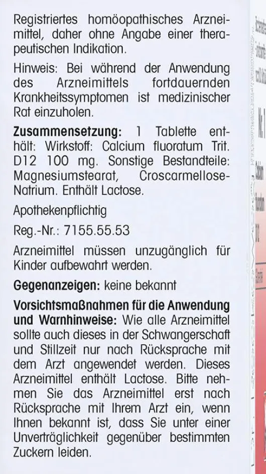 Biochemie Reckeweg Calcium Fluoratum D12 200 Tabletten