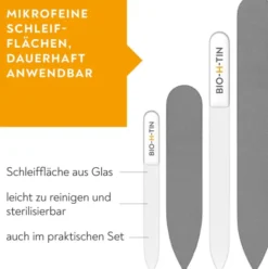Bio-H-Tin Glas Nagelfeile Set 1 Stück