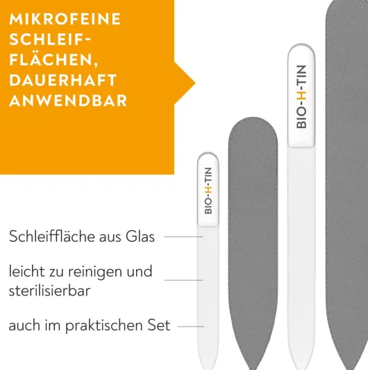 Bio-H-Tin Glas Nagelfeile Set 1 Stück