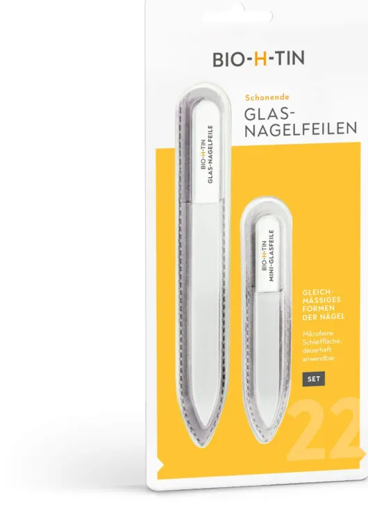 Bio-H-Tin Glas Nagelfeile Set 1 Stück