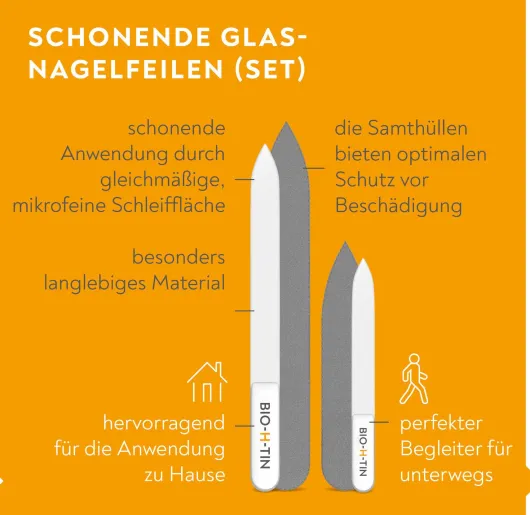 Bio-H-Tin Glas Nagelfeile Set 1 Stück