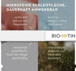 Bio-H-Tin Glas Nagelfeile Set 1 Stück