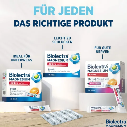Biolectra Magnesium 300 mg Direct Orangengeschmack 20 Pellet