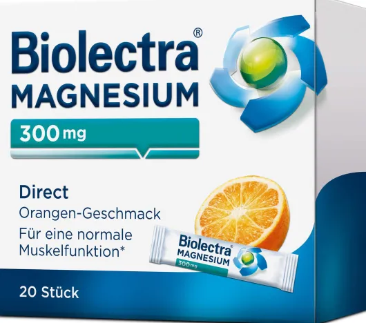 Biolectra Magnesium 300 mg Direct Orangengeschmack 20 Pellet