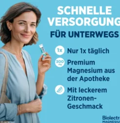 Biolectra Magnesium 300 mg Direct Zitronengeschmack 20 Beutel
