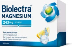 Biolectra Magnesium 243 mg forte Zitronengeschmack 60 Brausetabletten