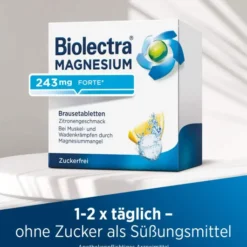 Biolectra Magnesium 243 mg forte Zitronengeschmack 60 Brausetabletten