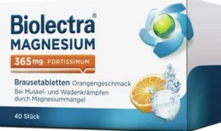 Biolectra Magnesium 365 mg fortissimum Orangengeschmack 40 Brausetabletten