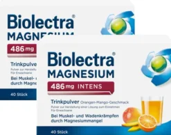 Biolectra Magnesium 486 mg intens Trinkpulver Orange-Mango 2 x 40 Stück