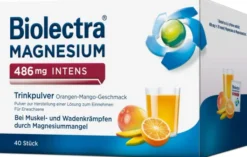 Biolectra Magnesium 486 mg intens Trinkpulver Orange-Mango 40 Stück