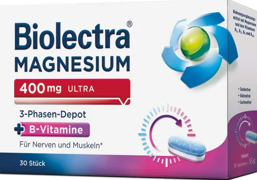 Biolectra Magnesium 400 mg ultra 3-Phasen-Depot 30 Tabletten