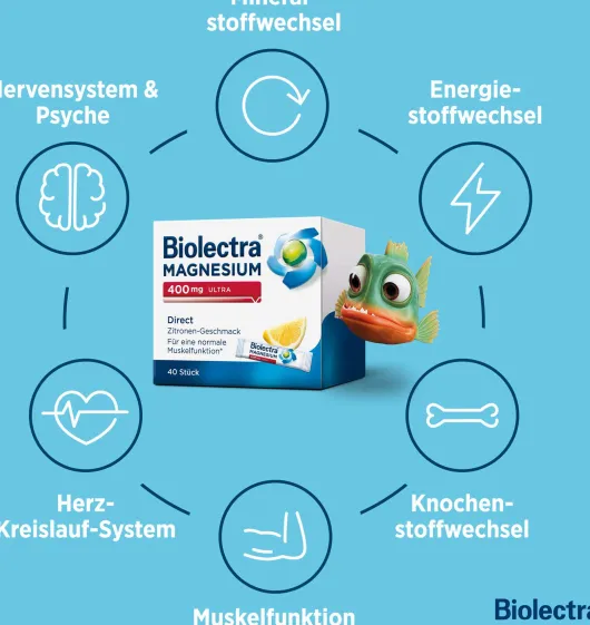 Biolectra Magnesium 400 mg ultra Direct Zitrone 100 Pellets